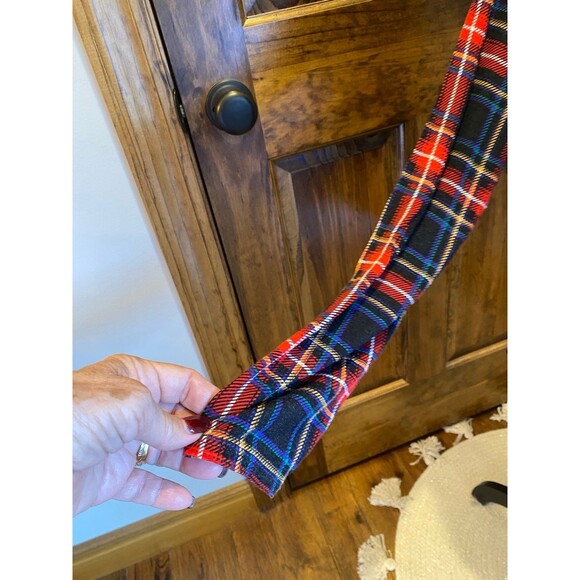 24/7 Top Plus Size XL Red Navy Plaid Blouse  +Stretch Super Soft  Extra Long - Picture 4 of 11